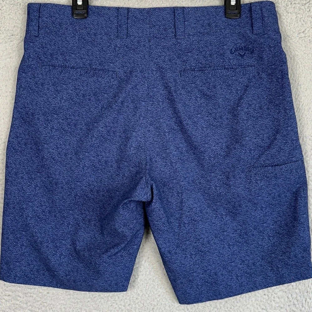 Callaway Shorts Mens 34 Blue Opti-Dri Performance Golf Chino Textured Stretch